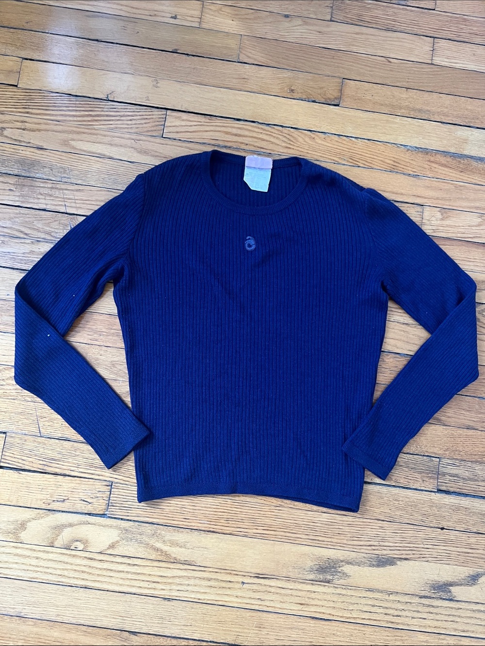Vintage Lightweight Ribbed Sweater in Navy